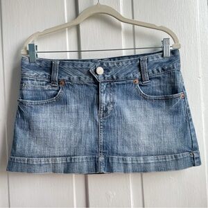 Vintage Y2K Micro Mini American Eagle Denim Skirt